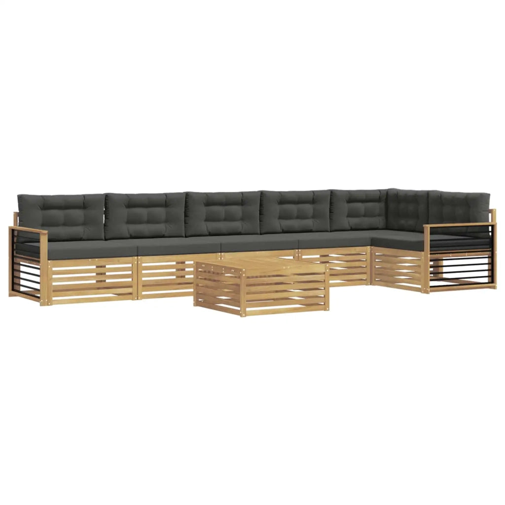 Set di divani da esterno con cuscino 7 pcs Bianco e Antracite 3390617