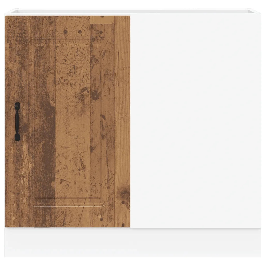 Mobile da cucina pratico Kalmar finitura legno anticato 86 x 46 x 81,5 cm spazio ottimizzato piedini regolabili legno composito finitura legno anticato 02_0050520
