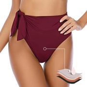 Costume da bagno con vita alta e pieghe sexy per donne