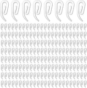 Pacco di 200 grucce per tende, grucce per tende a forma di G in plastica, grucce per tende robuste per tende da finestra, tende da doccia e tende da porta (bianche, 28 x 12 mm)