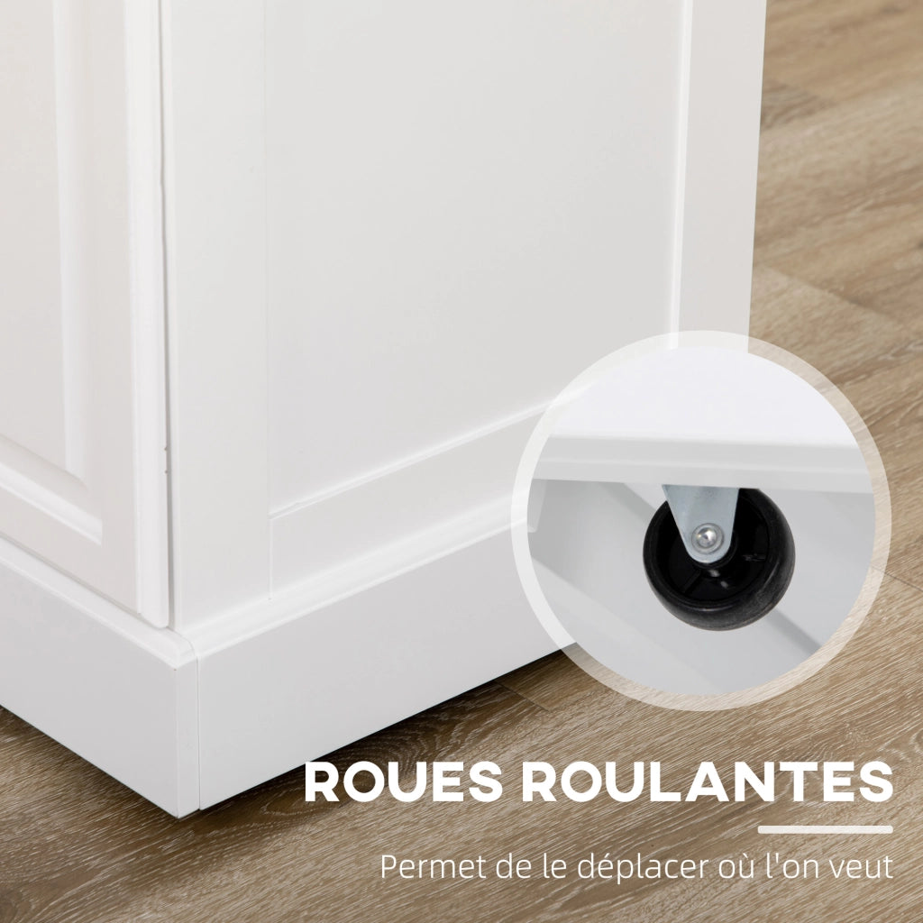 Carrello da cucina con cassetti e accessori ¨C zephmum ¨C Bianco 110x45x91 cm