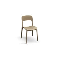 PAZZO DESIGN Sedia Luana set da 4 sedie tortora in Polipropilene