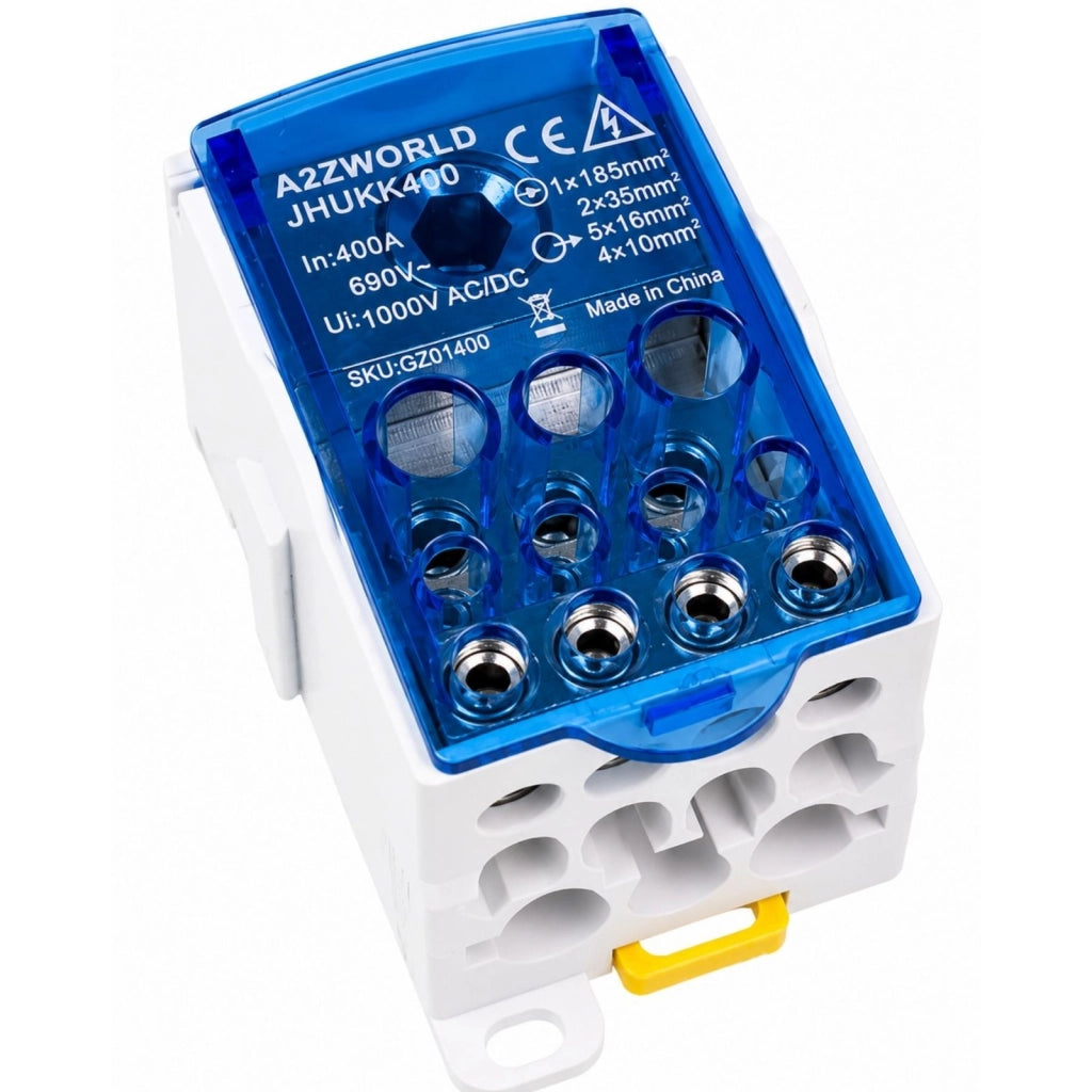 Ripartitore di Potenza Unipolare, Morsettiere Di Distribuzione Da Guida DIN Per Quadro Elettrico, Corrente Disponibili 80A 125A 160A 250A 400A 500A (400A)