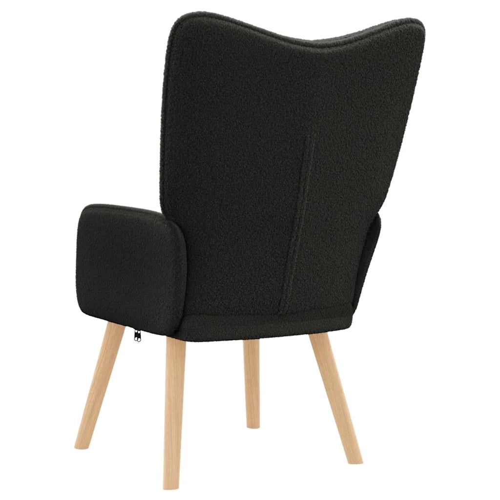 poltrona Nero 62 x 67 x 95,5 cm Tessuto Sherpa 42001781