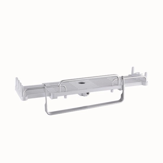 Plank per doccia telescopica - Nessun foro richiesto - 28-44 cm - 18-25 mm organizzatore per doccia - Ideale per appendere in bagno - Pannello bagno senza impatto - Organizzatore per sapone doccia in bagno