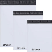 Sacchi di spedizione in plastica 25 x 35 cm - 30 x 42 cm - 35 x 45 cm - per abbigliamento e scatola per scarpe - autoadesivi - opaco - 3 taglie miste