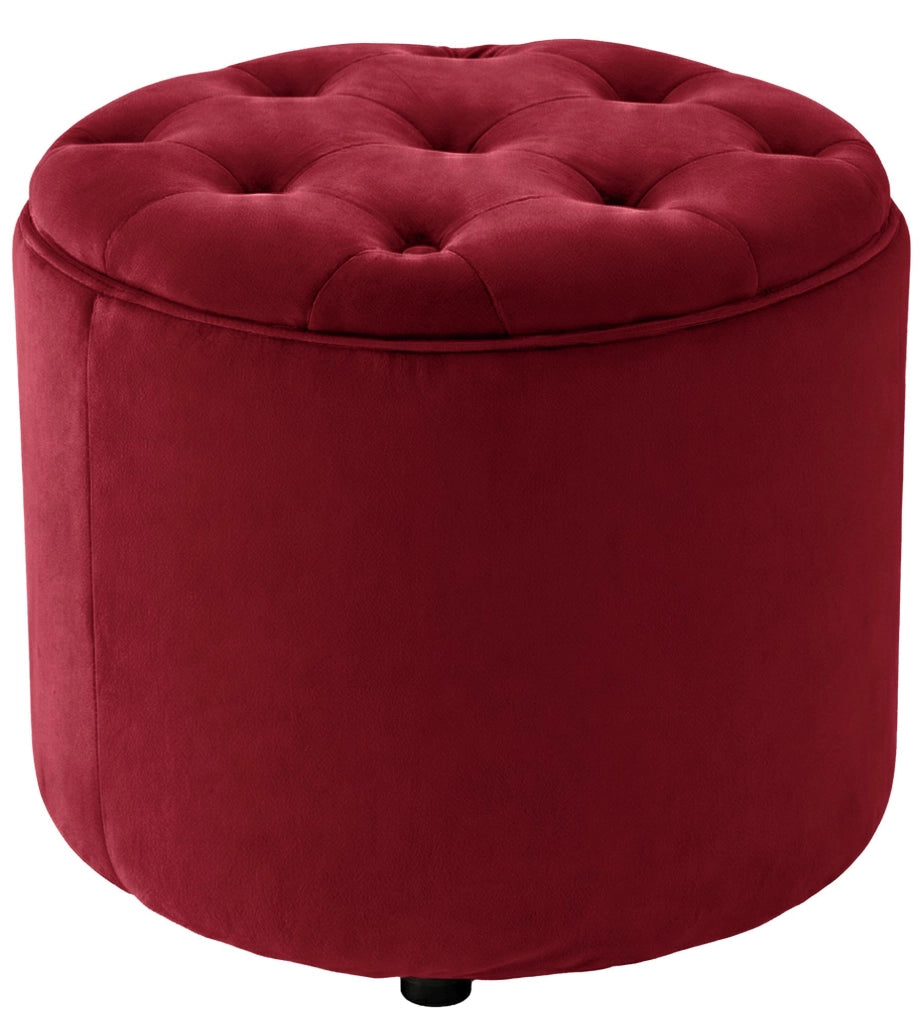 Pouf Contenitore Pantin In Velluto rosso