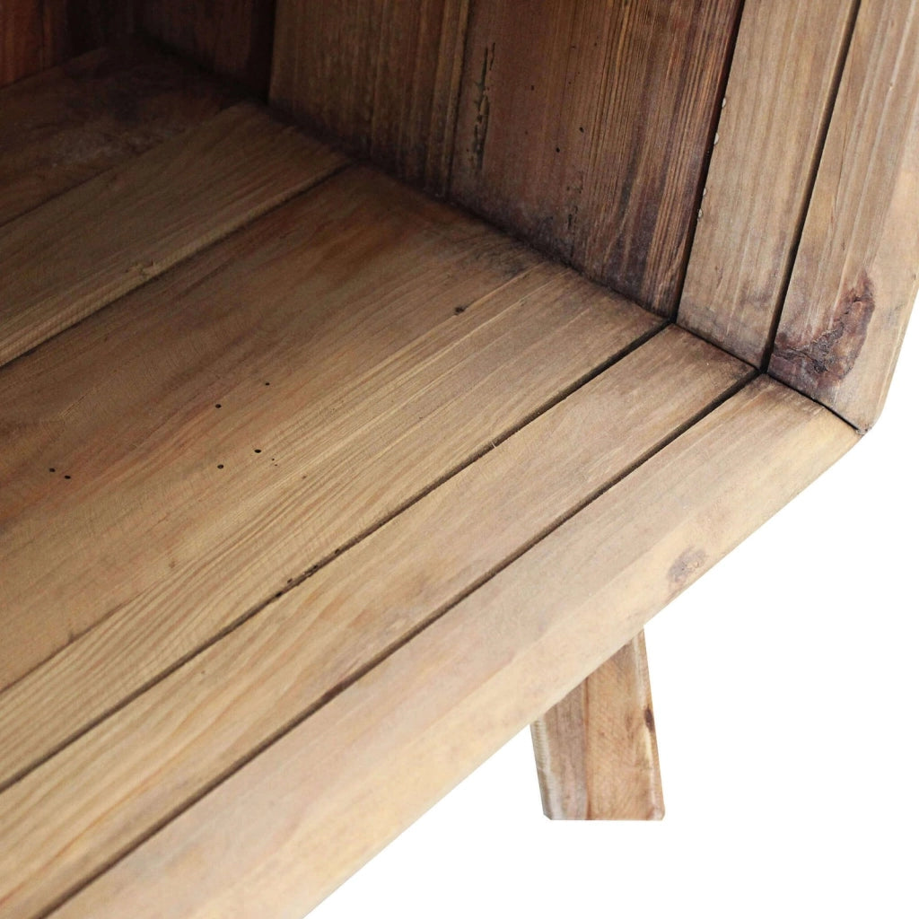 Libreria con 2 cassetti e 4 ripiani in Pino riciclato cm 60x40x190 - PINE