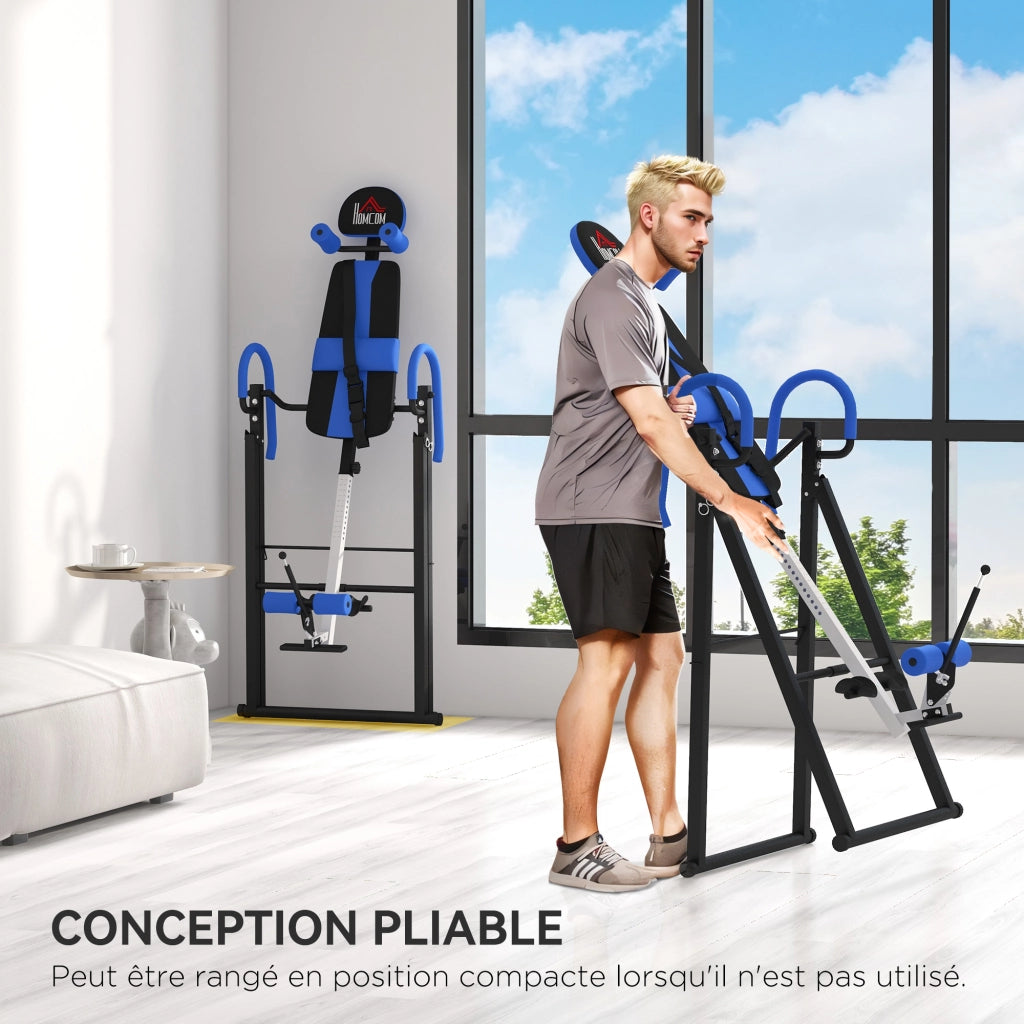 Tavolo da Inversione Pieghevole ¨C Zephmum ¨C Blu, Nero, 79x114x153 cm