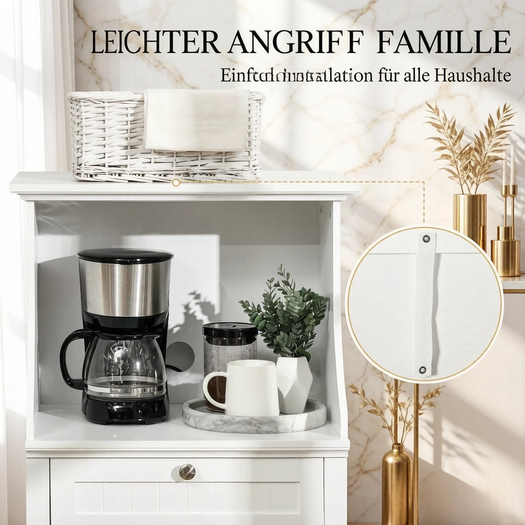 Mobiletto pratico e indipendente con anta e cassetto, elegante mobile da cucina, mobile contenitore funzionale (solo con mobile contenitore)