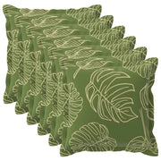 Federa 6 pcs HOUTEN Design a foglia 55 x 55 cm Poliestere 920506
