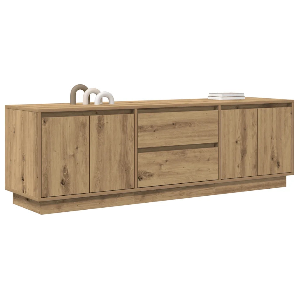vidaXL Mobile Porta TV con Luci LED Rovere Artigianale 160,5x41x50 cm