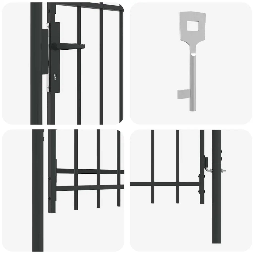vidaXL Cancello per recinzione Grigio 100 x 100 cm