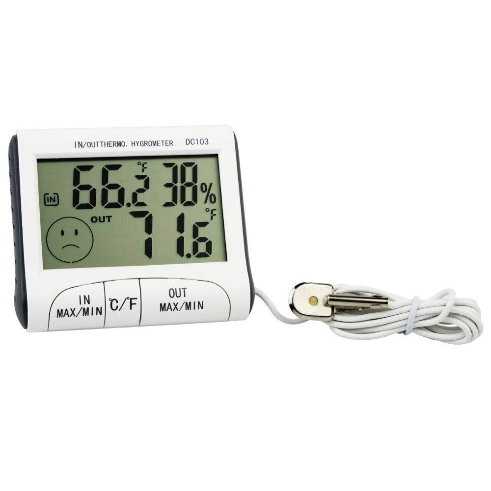 Trade Shop - Termometro Igrometro Digitale Temperatura Umidita' Casa Ufficio Dc103 Con Sonda -