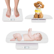 Bilancia per Neonati, Bilancia con Vassoio Rimovibile per Misurazione del Peso Corporeo e dell'Altezza, Bilancia Digitale con Schermo LED per Bambini, Animali Domestici e Adulti