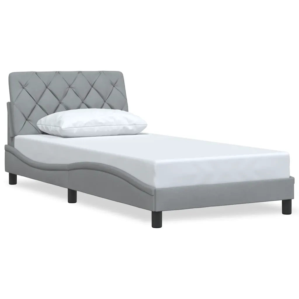 Giroletto senza Materasso Grigio Chiaro 100x200 cm Tessuto 3310580