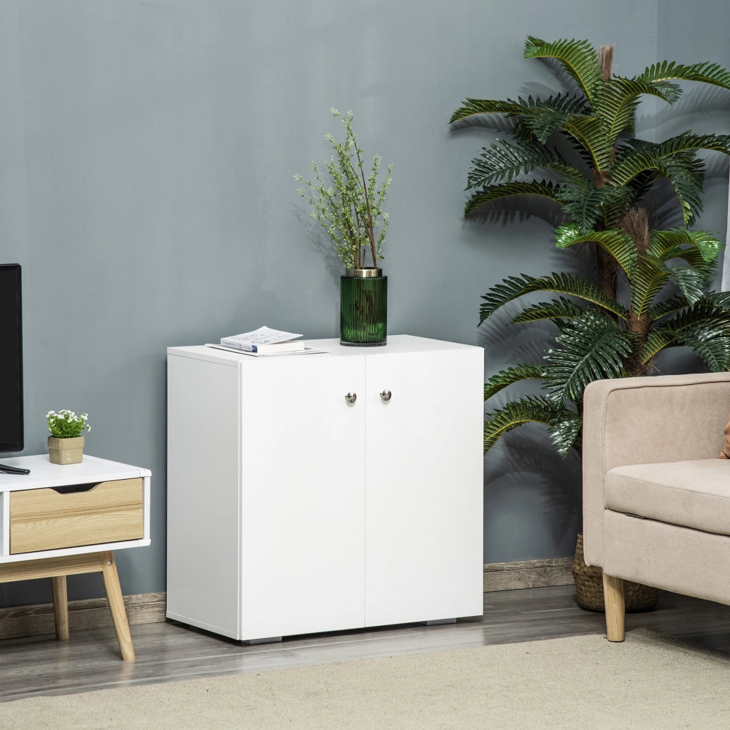 Armadio Battente con 2 Ante e Ripiani ¨C Minimal ¨C Bianco 70x39x70 cm