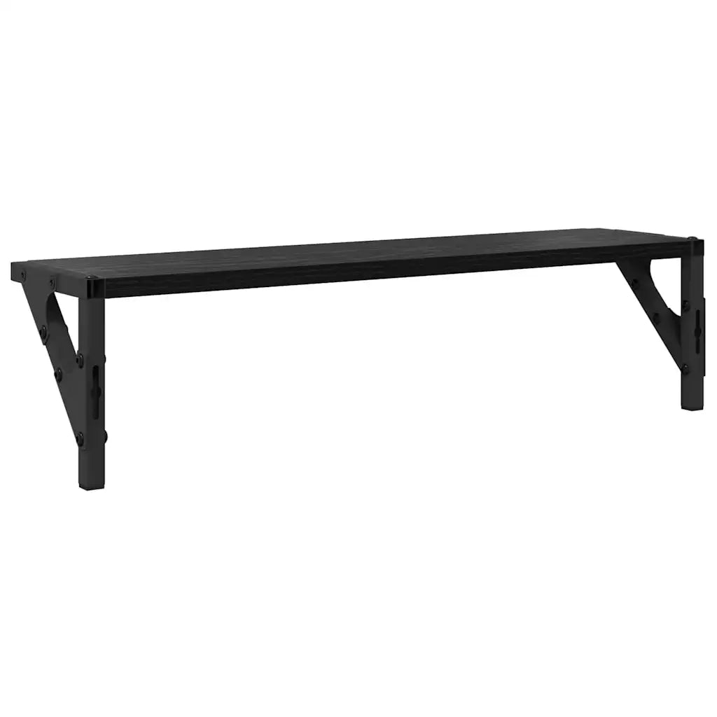 Scaffali da parete 2 pcs Rovere Nero 60 x 15 x 15,5 cm 882852