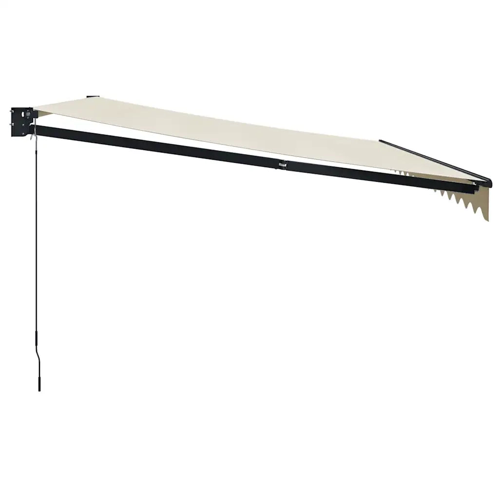 Tenda da Sole Retrattile Crema 4x3 m in Tessuto e Alluminio