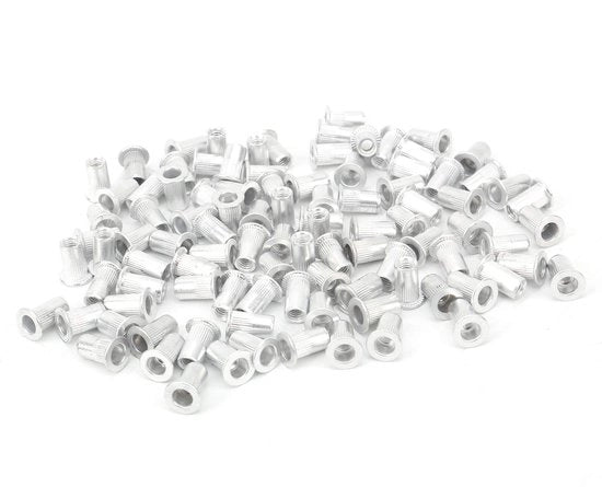 Materiale di fissaggio - Viti a clip M4 in alluminio - 100 pezzi - Viti a clip - Ideali per piastre metalliche e tubi