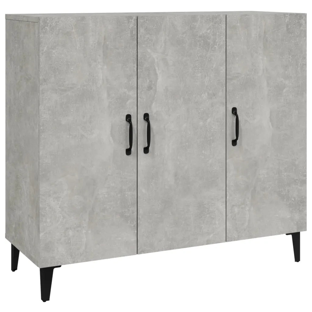 Credenza | Madia | Buffet da pranzo | Armadio da pranzo Grigio Cemento 90x34x80 cm in Legno Multistrato
