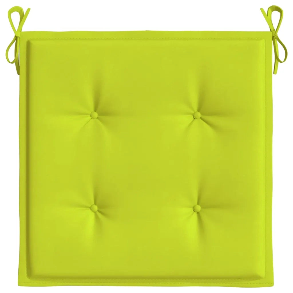 Cuscini per Sedia 6 pz Verde Brillante 50x50x4cm Tessuto Oxford 314064