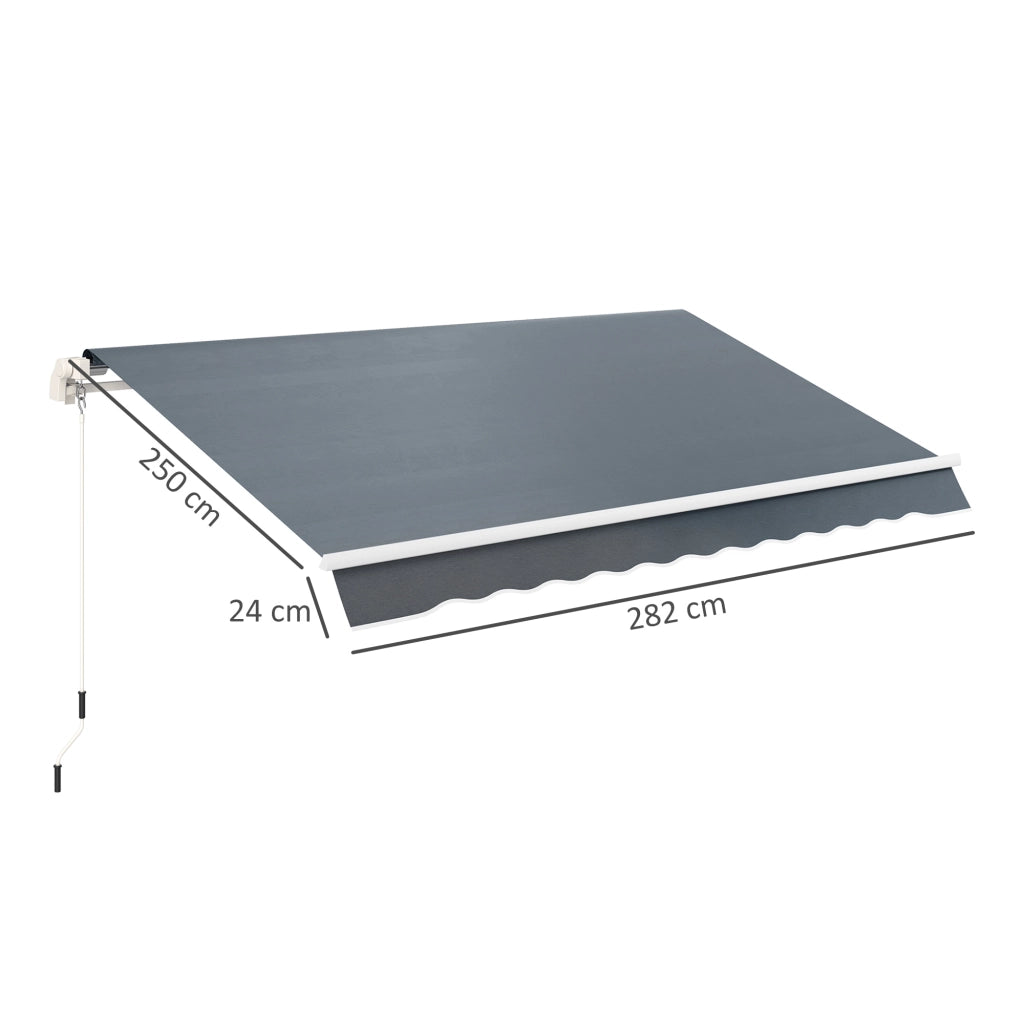 Tenda da Esterno ¨C zephmum ¨C Grigio 2.8x2.5m con Protezione UV