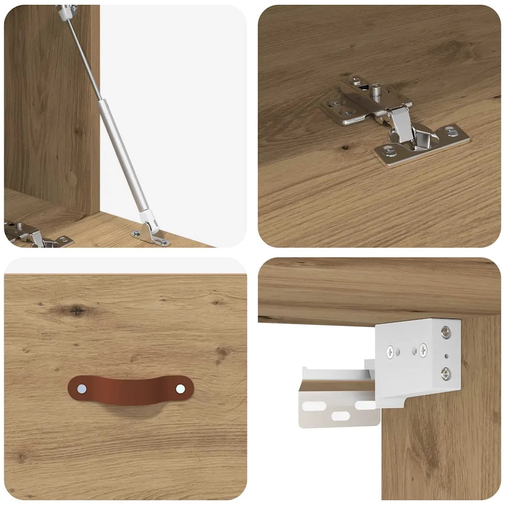 Mobiletto a muro Rovere artigianale 100 x 36,5 x 35 cm