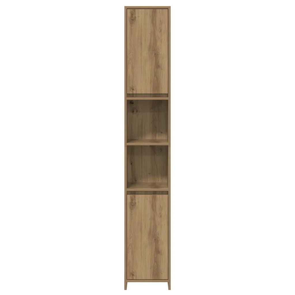 Set Mobili da Bagno 4 pz Rovere Artigianale Legno Multistrato