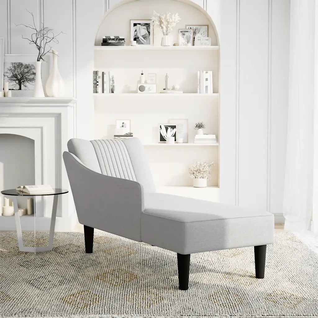 Sdraio con Bracciolo Destro in Tessuto Grigio Nuvola CFW4403296