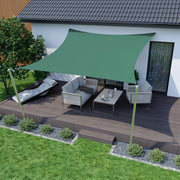 Trade Shop - Vela Tenda Quadrata Parasole Protezione Sole Ombreggiatura Giardino 3x3mt Verde 017032 -