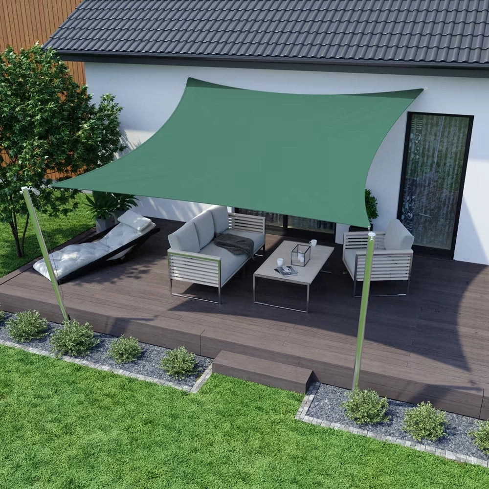 Trade Shop - Vela Tenda Quadrata Parasole Protezione Sole Ombreggiatura Giardino 3x3mt Verde 017032 -