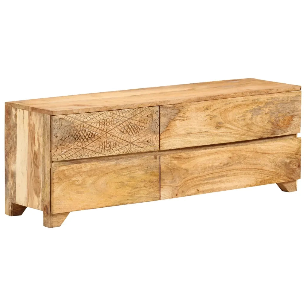 Mobile Porta TV in Legno Massello di Mango 110x30x40 cm 246144