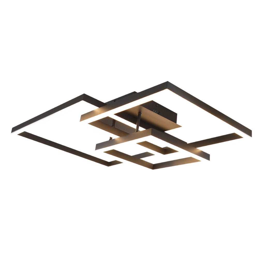 ZMH Lampada da soffitto plafoniera LED moderna poligonale quadrata
