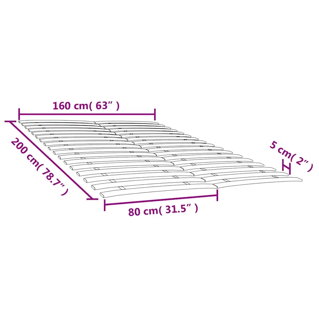 Doghe di ricambio per letto con 34 doghe 2 pz 80x200 cm 3203720