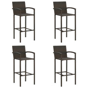 Sgabelli da Bar 4 pz Marroni in Polyrattan cod mxl 76268