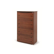 Cassettone Noce Antico in legno nobilitato con 7 cassetti H.127x76x41 cm