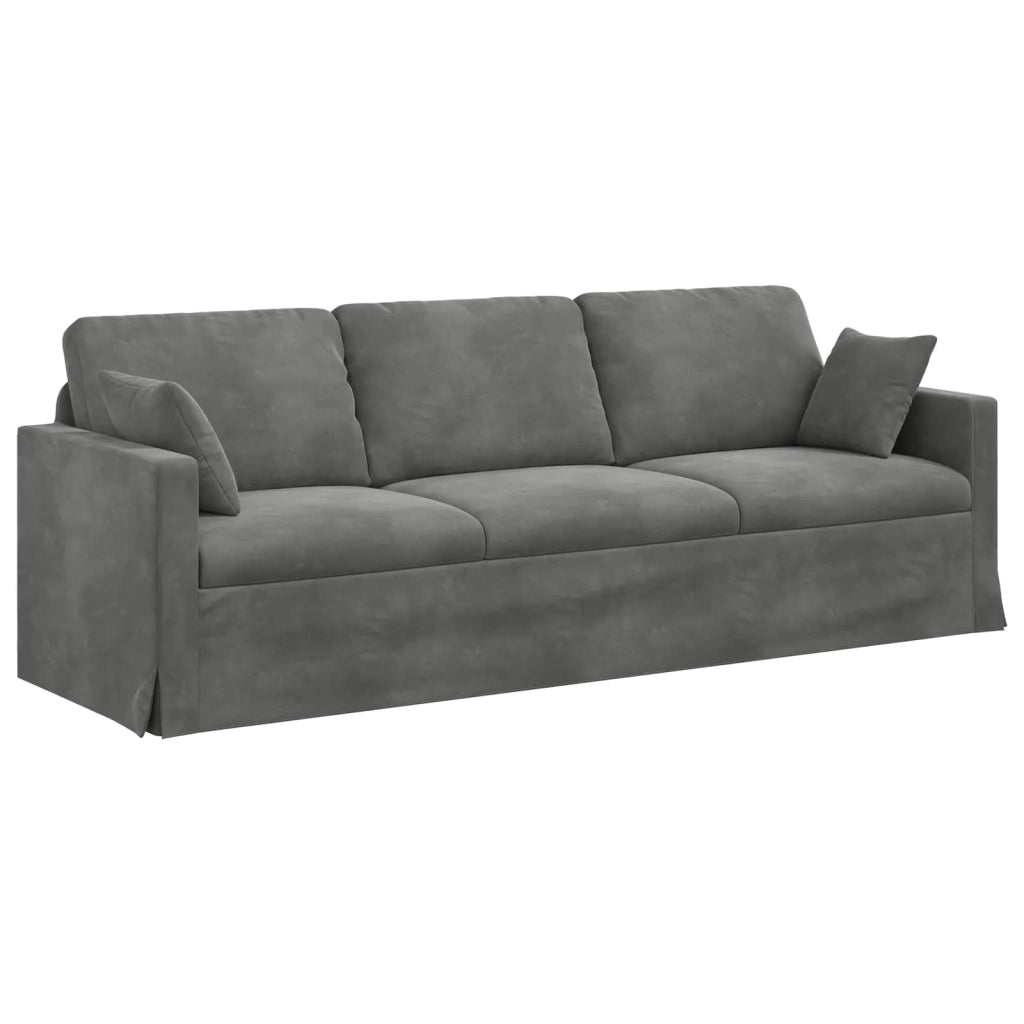 Set di divani 2 pcs Grigio scuro 228 x 78 x 80 cm Velluto 3407626