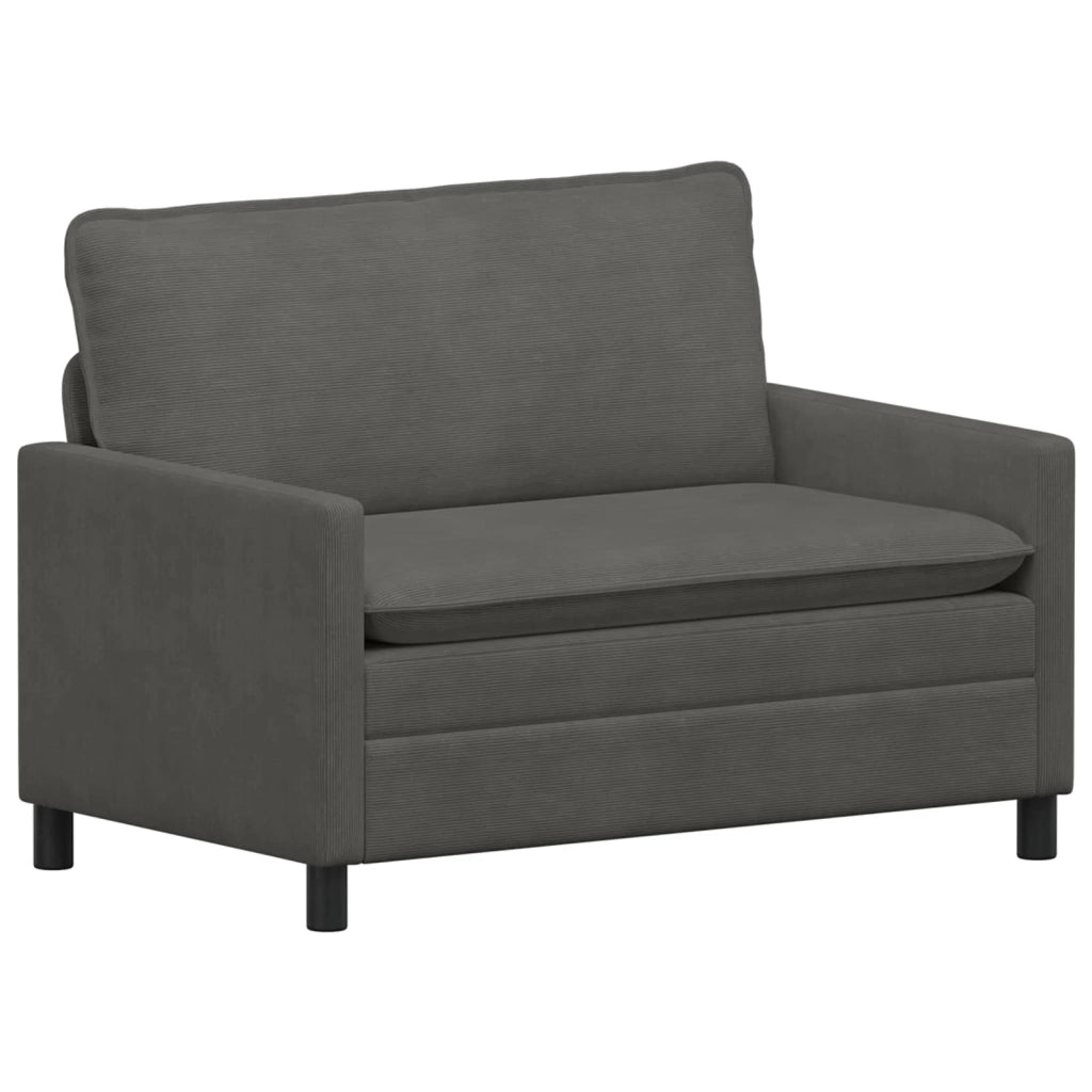 Set di divani 2 pcs Grigio Scuro Tessuto
