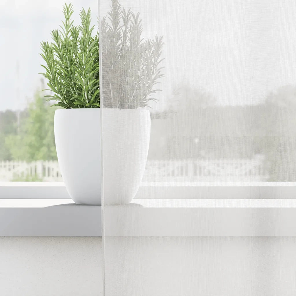 Tende in Voile con Occhielli 2 pz Bianco 4102152