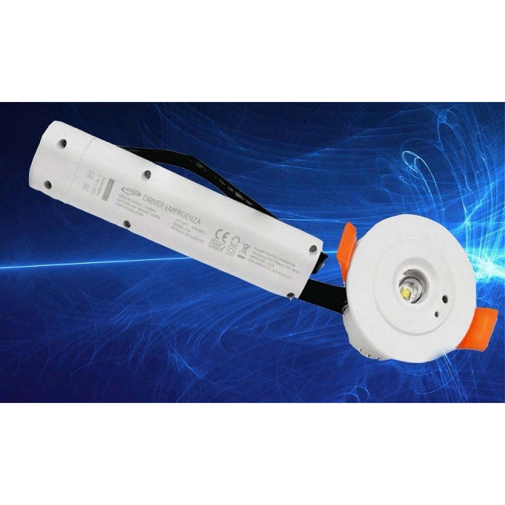 Trade Shop - Faretto Emergenza Incasso 3w 1 Led Cob Anti Blackout Luce Fredda 6500k Na05-sl-1 -