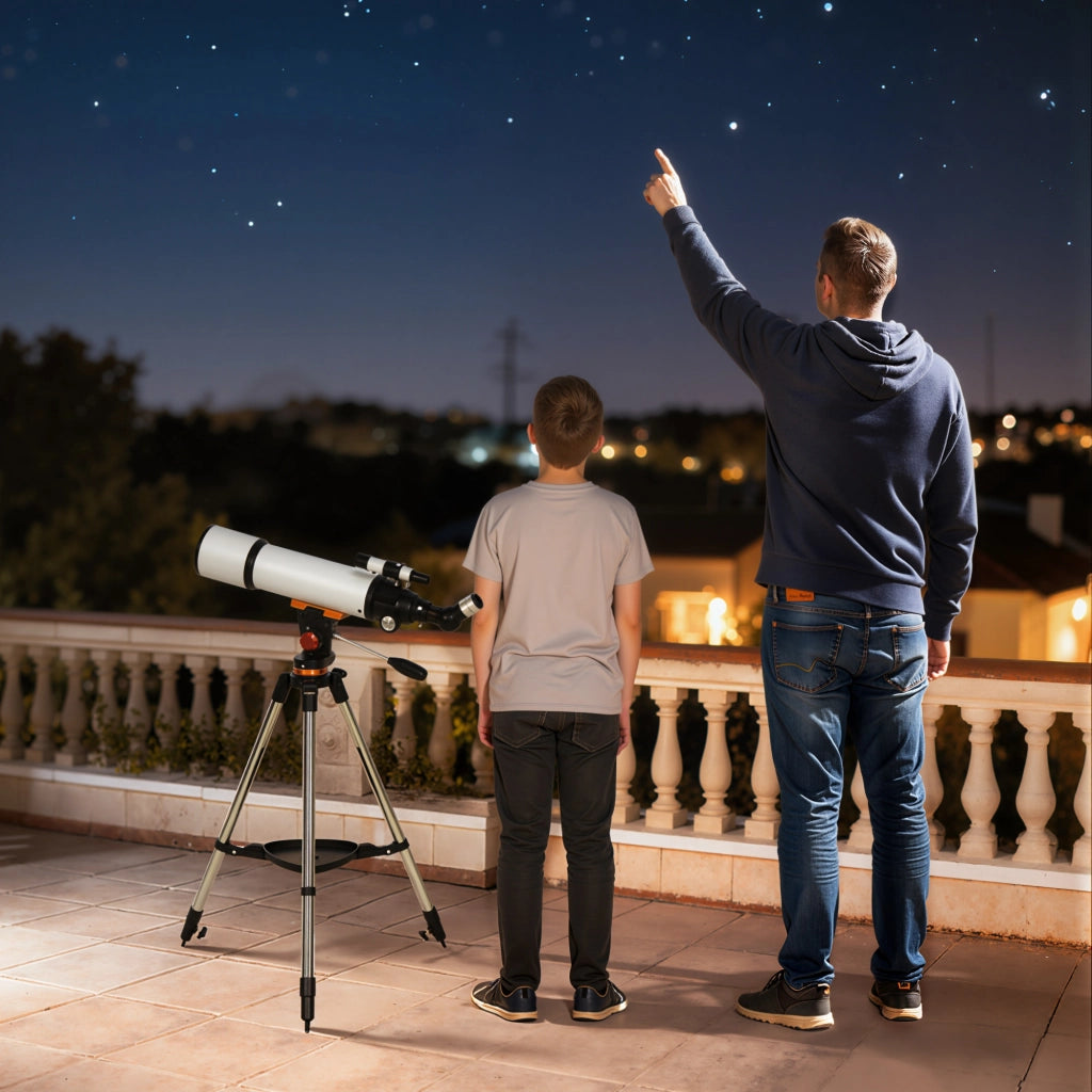 Telescopio Astronomico 80mm ¨C zephmum ¨C Bianco e Nero 92x92x130 cm