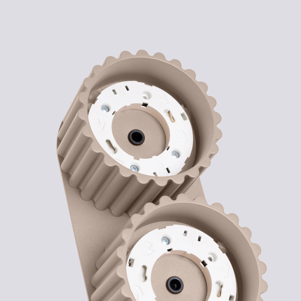 Plafoniera ovale 21 cm taupe, 2xGX53 VISTAO Pure Lume