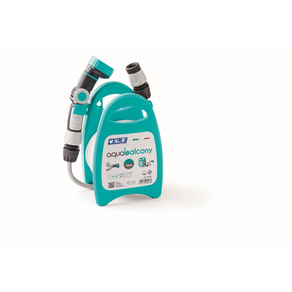 KIT SELLA PORTATUBO ACQUABALCONY BLU CON TUBO 10M