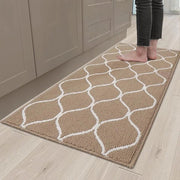 Tappeto Antiscivolo per Cucina 60 x 120 cm - Lavabile e Resistente ai Rifiuti Cucina Beige