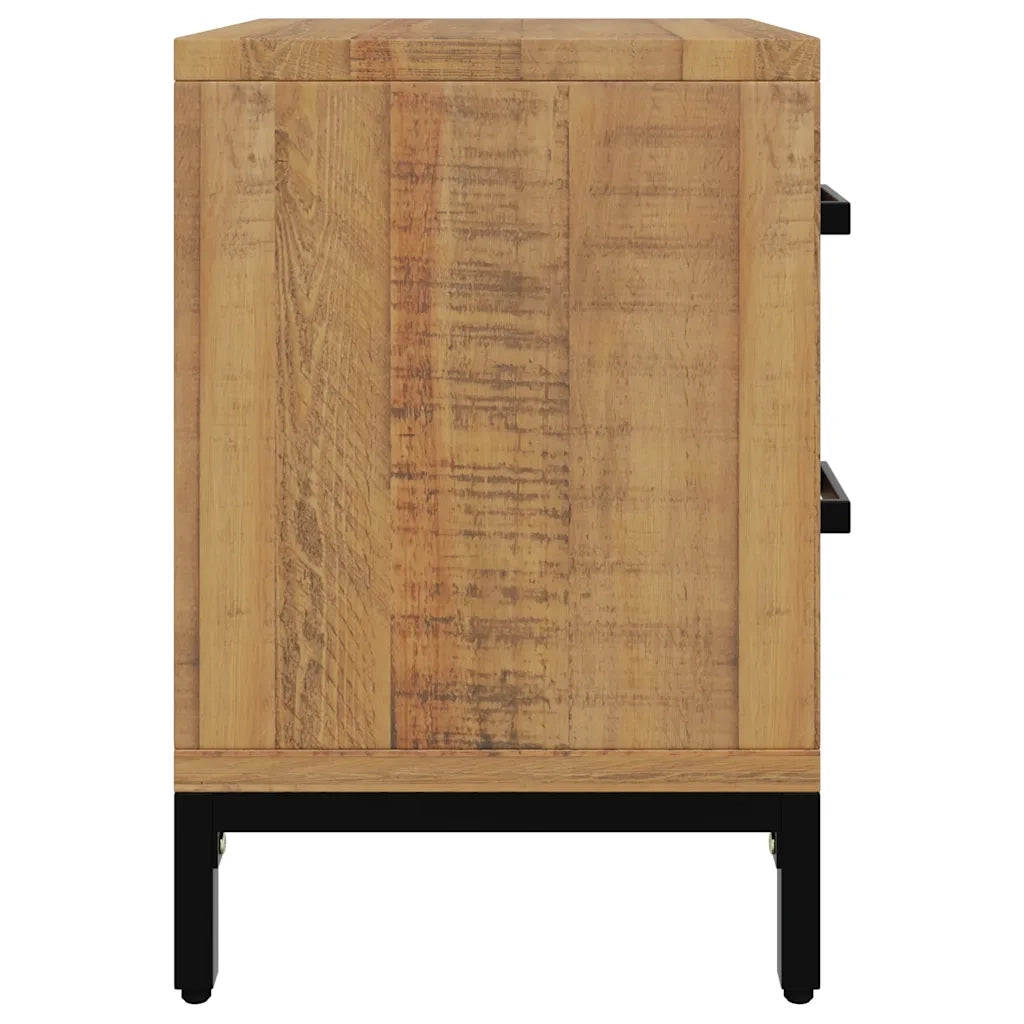Comodini 2 pz 36x30x45 cm in Legno Massello di Pino