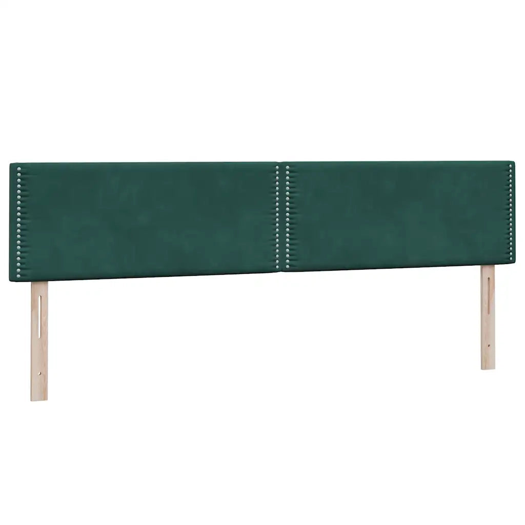 Giroletto a Molle con Materasso Verde Scuro 180x220 cm Velluto