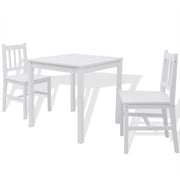 Set Tre Pezzi da Pranzo in Legno di Pino Bianco CFW1467281