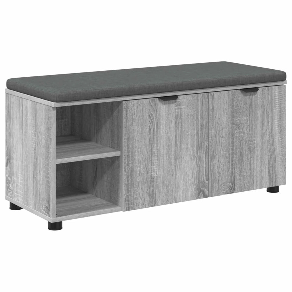 Panca per ingresso con cuscino Sonoma grigia 100 x 38 x 46 cm 891517