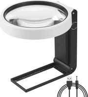 Verglassio con Illuminazione a LED – 4,3" Amplificazione fino a 30X per Anziani e Appassionati di Hobby